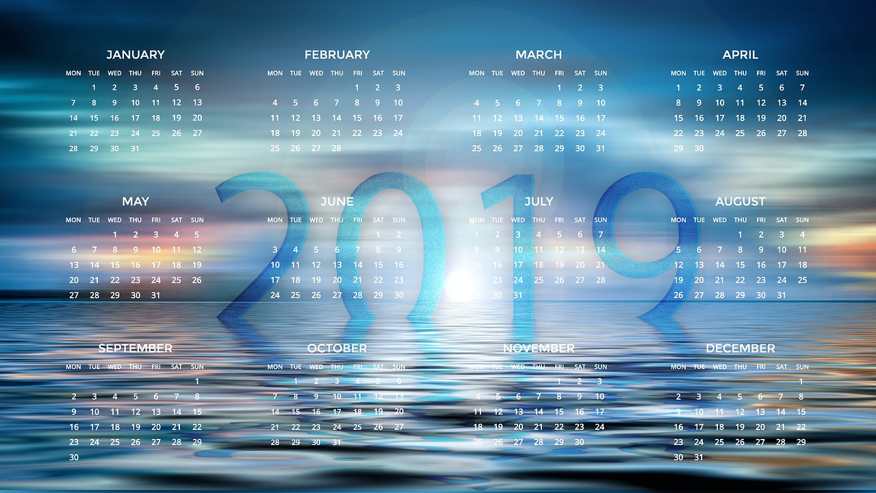 Calendrier 2019 : Les évènements marquants de 2019
